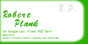 robert plank business card